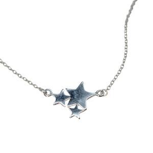 925 Sterling Silver Three Star Multi-Size Ankle Bracelet